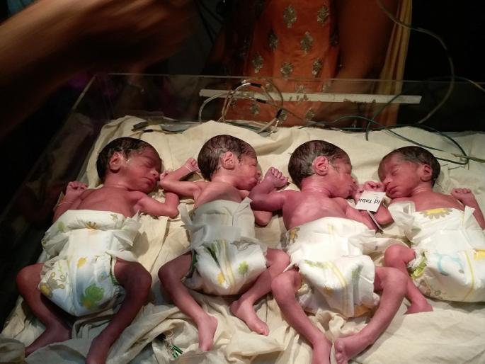 Four children were given birth by a woman in Bhavindit Indiragandhi sub-district hospital | भिवंडीत इंदिरागांधी उपजिल्हा रूग्णालयात महिलेने दिला चार मुलांना जन्म Four children were given birth by a woman in Bhavindit Indiragandhi sub-district hospital | भिवंडीत इंदिरागांधी उपजिल्हा रूग्णालयात महिलेने दिला चार मुलांना जन्म