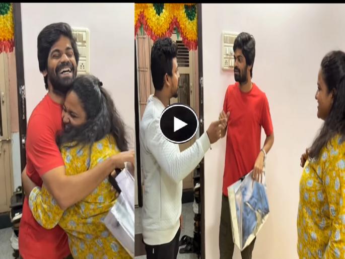 onkar bhojne and vanita kharat hug each other as he visits actress at her home | ओंकार भोजने अन् वनिता खरात एकमेकांच्या मिठीत, हे बघून नवरा म्हणतो, 'हे सगळं...'; Video व्हायरल onkar bhojne and vanita kharat hug each other as he visits actress at her home | ओंकार भोजने अन् वनिता खरात एकमेकांच्या मिठीत, हे बघून नवरा म्हणतो, 'हे सगळं...'; Video व्हायरल