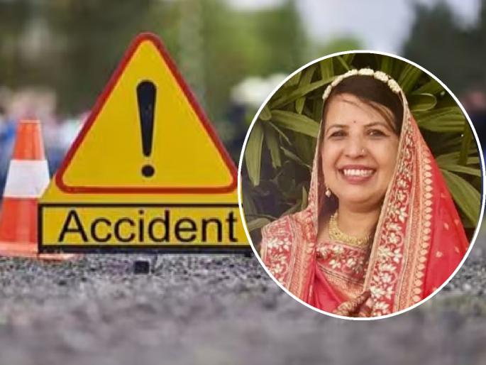 A woman on a bike who was returning home after visiting a temple was crushed by a jeep | मंदिरातून दर्शन घेऊन घराकडे निघालेल्या दुचाकीवरील महिलेला जीपने चिरडले A woman on a bike who was returning home after visiting a temple was crushed by a jeep | मंदिरातून दर्शन घेऊन घराकडे निघालेल्या दुचाकीवरील महिलेला जीपने चिरडले