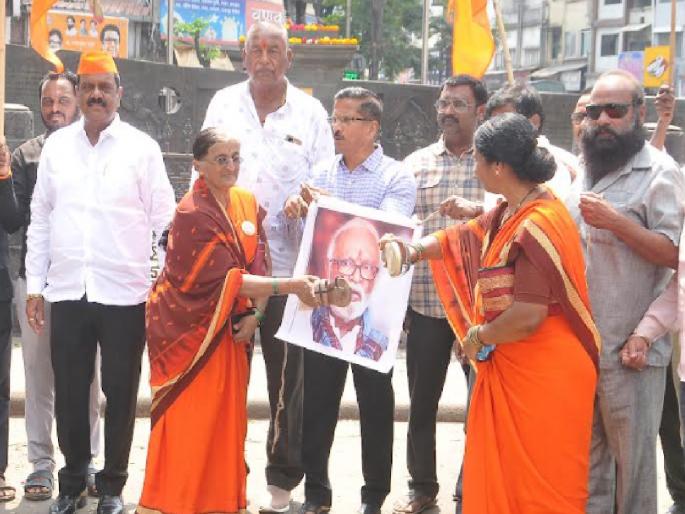 Total Maratha Samaj Aggressive in Kolhapur as Minister Chhagan Bhujbal Demands Inquiry into Manoj Jarange-Patil Meeting Expenses | शहाणे व्हा भुजबळ, काढू नका मराठ्यांची कळ; कोल्हापुरात सकल मराठा आक्रमक, प्रतिमेला जोडो मारो आंदोलन Total Maratha Samaj Aggressive in Kolhapur as Minister Chhagan Bhujbal Demands Inquiry into Manoj Jarange-Patil Meeting Expenses | शहाणे व्हा भुजबळ, काढू नका मराठ्यांची कळ; कोल्हापुरात सकल मराठा आक्रमक, प्रतिमेला जोडो मारो आंदोलन