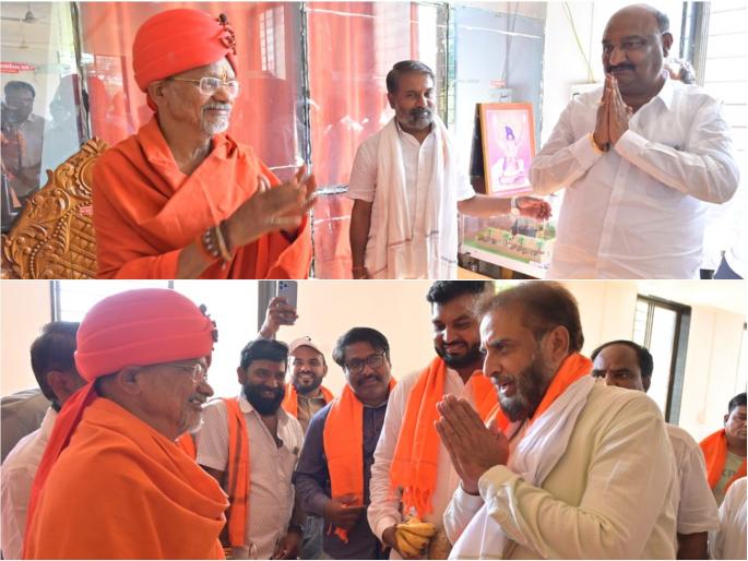 Jai Babaji! Imtiaz Jalil, Sandipan Bhumare meets Shantigiri Maharaj at Ellora Aashram | शांतिगिरी महाराजांच्या भेटीला इम्तियाज जलील, संदीपान भुमरे; अनेक अपक्ष उमेदवारही दाखल Jai Babaji! Imtiaz Jalil, Sandipan Bhumare meets Shantigiri Maharaj at Ellora Aashram | शांतिगिरी महाराजांच्या भेटीला इम्तियाज जलील, संदीपान भुमरे; अनेक अपक्ष उमेदवारही दाखल