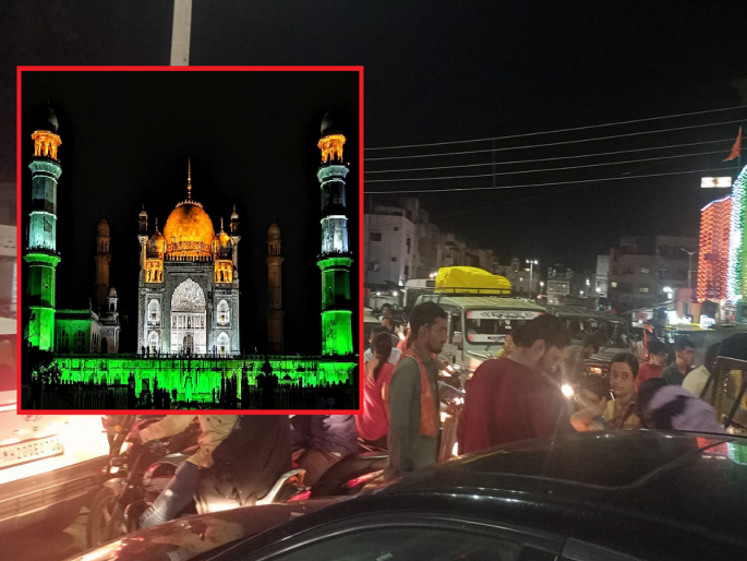 Aurangabad: Tourists rush to see 'Bibi Ka Maqbara' in Aurangabad; heavy traffic jams in Makai Gate area | औरंगाबादेत 'बिबी का मकबरा' पाहण्यासाठी पर्यटकांची तोबा गर्दी; मकई गेट परिसरात वाहतूक कोंडींचा मनस्ताप