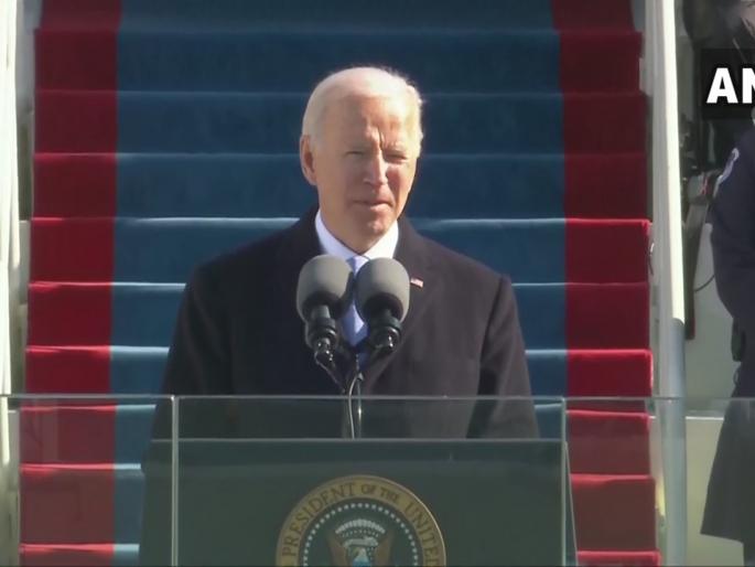 Joe Biden Swearing Ceremony : Peace is not possible without unity, Joe Biden determined to unite the United States | Joe Biden Inauguration Day 2021 : एकजुटीशिवाय शांतता शक्य नाही, जो बायडन यांनी अमेरिकेचे ऐक्य साधण्याचा केला निर्धार Joe Biden Swearing Ceremony : Peace is not possible without unity, Joe Biden determined to unite the United States | Joe Biden Inauguration Day 2021 : एकजुटीशिवाय शांतता शक्य नाही, जो बायडन यांनी अमेरिकेचे ऐक्य साधण्याचा केला निर्धार