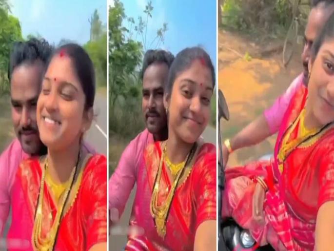 He made his wife sit on the tank of a bullet and drive around, the police immediately issued a challan of Rs 16,000! | दागिन्यांनी मढवलेल्या पत्नीला बुलेटच्या टाकीवर बसवून फिरवलं, पोलिसांनी थेट १६००० हजारांचं चलान कापलं! He made his wife sit on the tank of a bullet and drive around, the police immediately issued a challan of Rs 16,000! | दागिन्यांनी मढवलेल्या पत्नीला बुलेटच्या टाकीवर बसवून फिरवलं, पोलिसांनी थेट १६००० हजारांचं चलान कापलं!