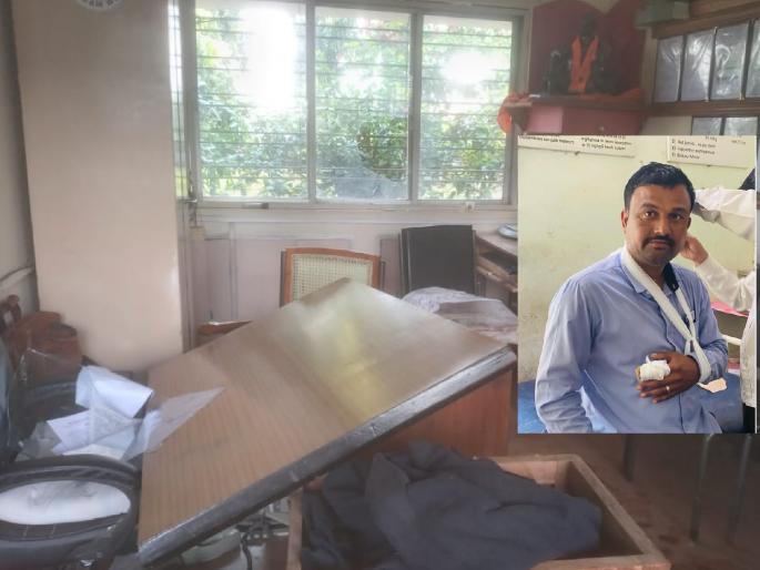 Gokul Borwade cooling center vandalized by MNS workers; Three officers injured | Kolhapur: मनसेच्या कार्यकर्त्यांकडून गोकुळच्या 'बोरवडे' शीतकरण केंद्राची मोडतोड; तीन अधिकारी जखमी  Gokul Borwade cooling center vandalized by MNS workers; Three officers injured | Kolhapur: मनसेच्या कार्यकर्त्यांकडून गोकुळच्या 'बोरवडे' शीतकरण केंद्राची मोडतोड; तीन अधिकारी जखमी