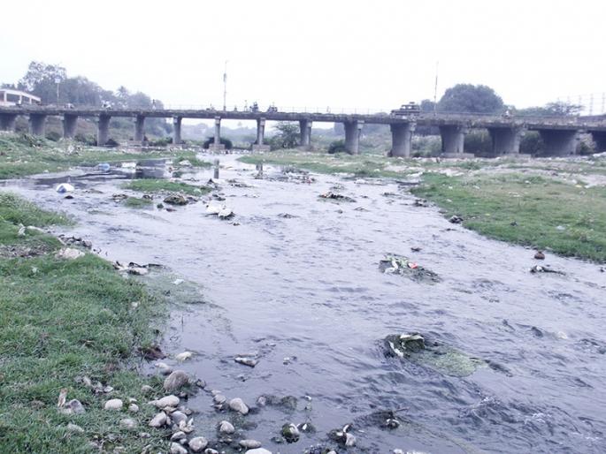 The Beed city's glory 'Bindusara, Karpara' rivers polluted by sewage | बीड शहराचे वैभव ‘बिंदुसरा, कर्परा’ नद्या सांडपाण्यामुळे प्रदूषित The Beed city's glory 'Bindusara, Karpara' rivers polluted by sewage | बीड शहराचे वैभव ‘बिंदुसरा, कर्परा’ नद्या सांडपाण्यामुळे प्रदूषित