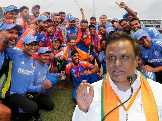 BJP proposes in Legislative Council to congratulate Ashish Shelar for Team India T20 World cup victory | भारत जिंकला म्हणून आशिष शेलारांच्या अभिनंदनाचा प्रस्ताव, BJP च्या मागणीवरून विरोधकांचा गोंधळ BJP proposes in Legislative Council to congratulate Ashish Shelar for Team India T20 World cup victory | भारत जिंकला म्हणून आशिष शेलारांच्या अभिनंदनाचा प्रस्ताव, BJP च्या मागणीवरून विरोधकांचा गोंधळ