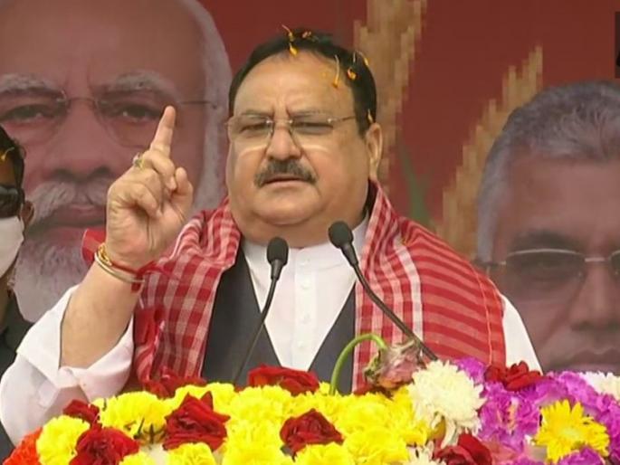 bjp national president jp nadda claims mamata didi has done injustice to the farmers here | 'जय श्रीराम'च्या घोषणेने ममता दीदी नाराज का होतात; जेपी नड्डा यांचा थेट सवाल bjp national president jp nadda claims mamata didi has done injustice to the farmers here | 'जय श्रीराम'च्या घोषणेने ममता दीदी नाराज का होतात; जेपी नड्डा यांचा थेट सवाल