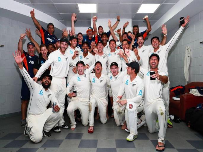 PAK vs NZ: New Zealand players celebrating the win in Abu Dhabi with a bit of bhangra | PAK vs NZ : पाकिस्तानला लोळवल्यानंतर न्यूझीलंडच्या खेळाडूंचा भांगडा
