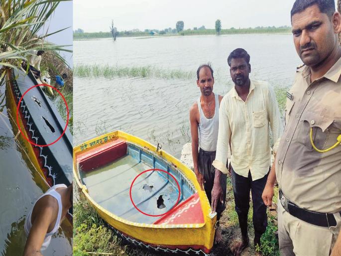 Mathefiru broke the riverboat to go to school; The girl student cried | शाळेत जाण्यासाठीची बोट माथेफिरुने तोडली; विद्यार्थिनी धायमोकलून रडल्या Mathefiru broke the riverboat to go to school; The girl student cried | शाळेत जाण्यासाठीची बोट माथेफिरुने तोडली; विद्यार्थिनी धायमोकलून रडल्या