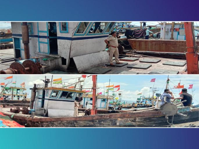 Suspicious boat in Karanja port seized police investigating | करंजा बंदरातील संशयित बोट ताब्यात Suspicious boat in Karanja port seized police investigating | करंजा बंदरातील संशयित बोट ताब्यात