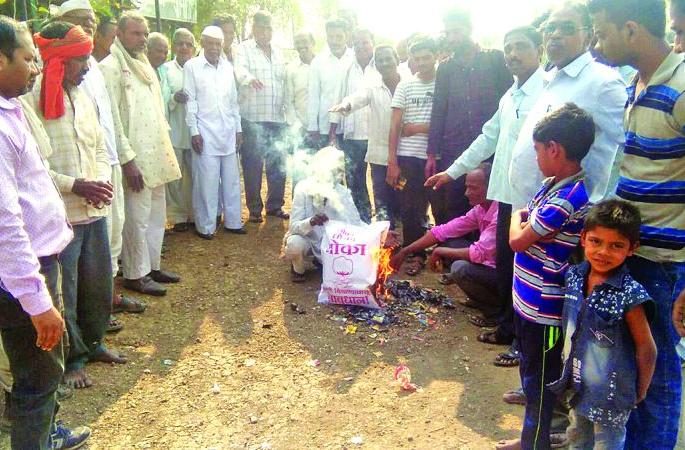 Chhotottabazar: Farmers made bogus seeds of Holi! | चोहोट्टाबाजार : शेतक-यांनी केली बोगस बियाण्यांची होळी! Chhotottabazar: Farmers made bogus seeds of Holi! | चोहोट्टाबाजार : शेतक-यांनी केली बोगस बियाण्यांची होळी!