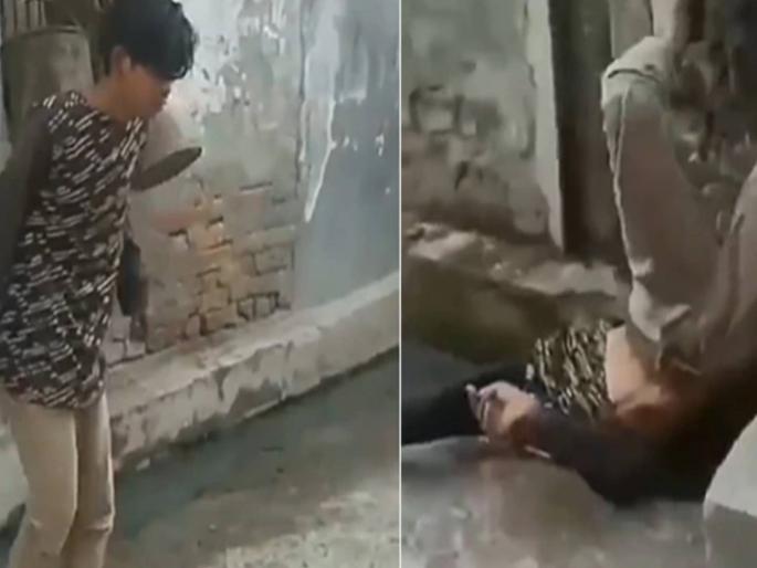 VIDEO: Oversmart boy ... tried to show style and fell on his face in the gutter | VIDEO : अतिशहाणा त्याचा बैल रिकामा...स्टाईल मारायला गेला आणि गटारात तोंडावर पडला