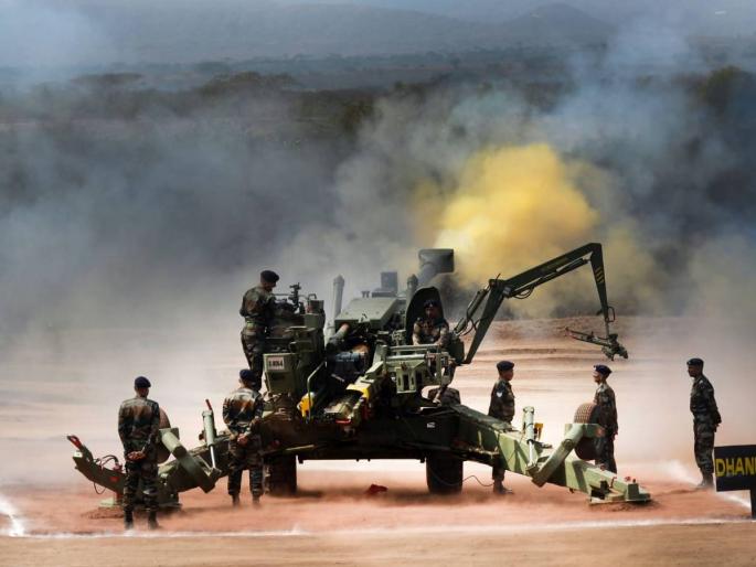 Bomb attack training of nine guns including Dhanush, Vajra was conducted from School of Artillery, Nashik | धनुष, वज्रसह नऊ तोफांचा बॉम्ब हल्ला; शत्रूच्या उरात भरली धडकी, स्कुल ऑफ आर्टिलरीकडून सर्वत्र 'प्रहार' Bomb attack training of nine guns including Dhanush, Vajra was conducted from School of Artillery, Nashik | धनुष, वज्रसह नऊ तोफांचा बॉम्ब हल्ला; शत्रूच्या उरात भरली धडकी, स्कुल ऑफ आर्टिलरीकडून सर्वत्र 'प्रहार'