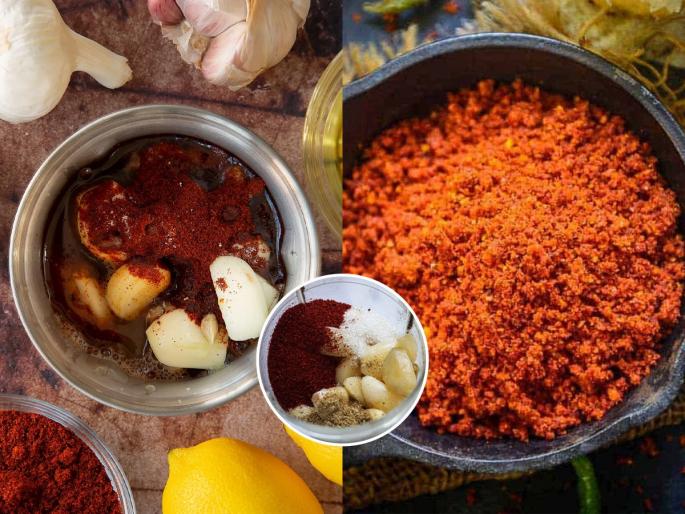how to make Bombay style crispy garlic chutney at home dry garlic chutney recipe that lasts for a month easy 10-minute garlic chutney recipe | १० मिनिटांत होईल कुरकुरीत लसूण चटणी – टिकेल महिनाभर, चव देईल जबरदस्त, भात-भाकरीसोबत खा