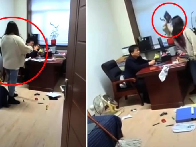 Boss beaten by woman in office, used to send obscene messages | कार्यालयात बॉसला महिलेने झाडूने मारले, अश्लील मेसेजेस पाठवायचा Boss beaten by woman in office, used to send obscene messages | कार्यालयात बॉसला महिलेने झाडूने मारले, अश्लील मेसेजेस पाठवायचा