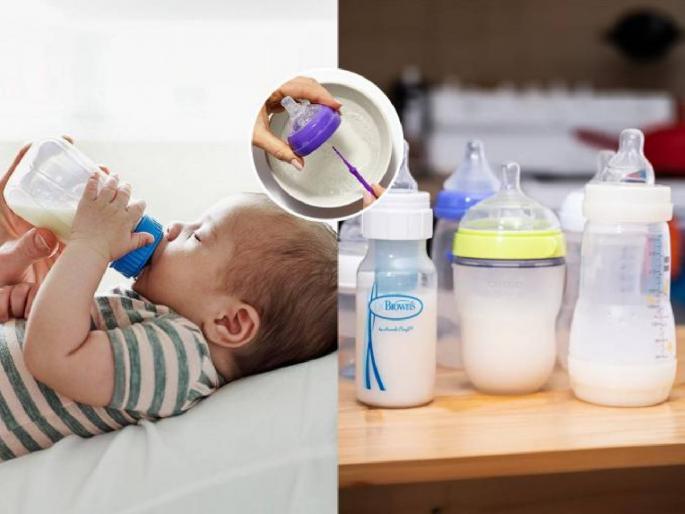Bottle feeding a baby is dangerous risk of infection | बाळाला बाटलीने दूध पाजणे घातक; संसर्गाचा धोका Bottle feeding a baby is dangerous risk of infection | बाळाला बाटलीने दूध पाजणे घातक; संसर्गाचा धोका