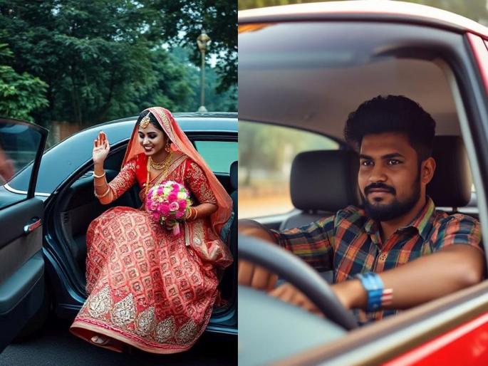 The first plan failed...! Bride running away with her boyfriend from reception after marriage, First Plan fail, second works, All shocks | पहिला प्लॅन फसला...! ब्युटी पार्लरवरून रिसेप्शनला जाणाऱ्या नवरीला तिचा बॉयफ्रेंड पळवून घेऊन गेला The first plan failed...! Bride running away with her boyfriend from reception after marriage, First Plan fail, second works, All shocks | पहिला प्लॅन फसला...! ब्युटी पार्लरवरून रिसेप्शनला जाणाऱ्या नवरीला तिचा बॉयफ्रेंड पळवून घेऊन गेला