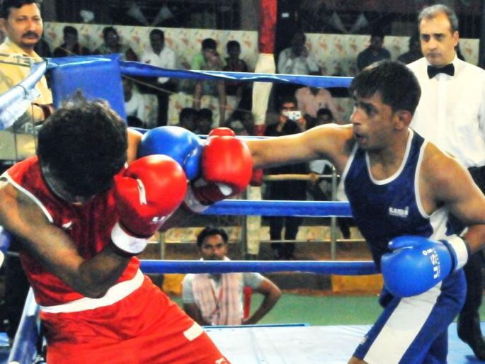 State level boxing event: Mumbai's Biru Bind, Prathamesh Nadkar and Mrinal Zarekar in the final round | राज्यस्तरीय बॉक्सिंग स्पर्धा : मुंबईचे बिरु बिंद, प्रथमेश नाडकर, मृणाल झारेकर अंतिम फेरीत  State level boxing event: Mumbai's Biru Bind, Prathamesh Nadkar and Mrinal Zarekar in the final round | राज्यस्तरीय बॉक्सिंग स्पर्धा : मुंबईचे बिरु बिंद, प्रथमेश नाडकर, मृणाल झारेकर अंतिम फेरीत