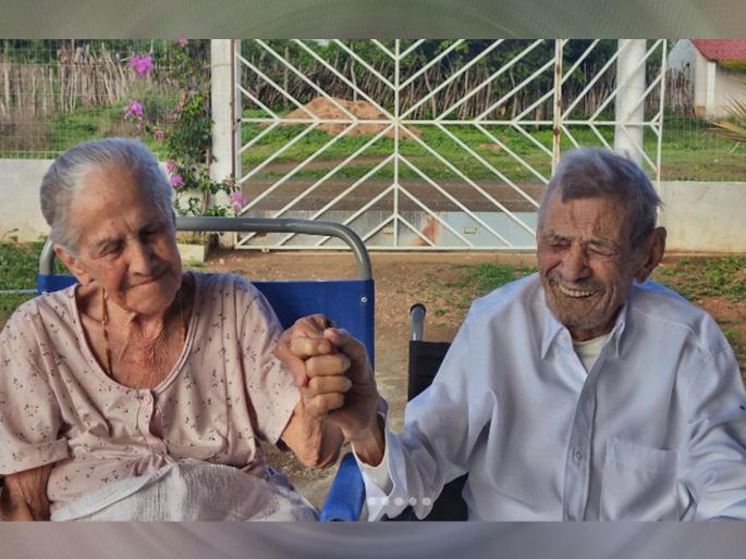 This brazil couple has set a world record for the longest marriage, with over 100 grandchildren told The secret to a long married life | या जोडप्यानं केलाय सर्वाधिक काळ वैवाहिक जीवन जगण्याचा विश्वविक्रम, 100 हून अधिक नातवंडं-पतवंड! This brazil couple has set a world record for the longest marriage, with over 100 grandchildren told The secret to a long married life | या जोडप्यानं केलाय सर्वाधिक काळ वैवाहिक जीवन जगण्याचा विश्वविक्रम, 100 हून अधिक नातवंडं-पतवंड!