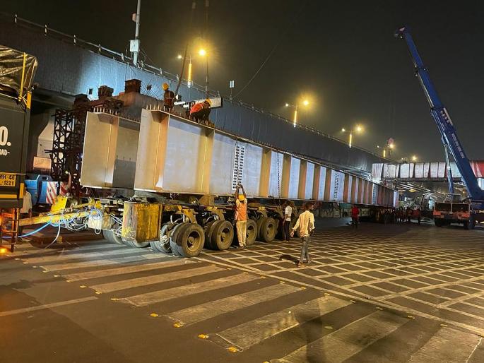 Mumbai: Traffic snarl on Western Highway will break out, bridge girder work near T1 terminal taken up by MMRDA | पश्चिम महामार्गावरील वाहतूक कोंडी फुटणार, टी १ टर्मिनलजवळील पुलाच्या गर्डरचे काम MMRDAकडून फते Mumbai: Traffic snarl on Western Highway will break out, bridge girder work near T1 terminal taken up by MMRDA | पश्चिम महामार्गावरील वाहतूक कोंडी फुटणार, टी १ टर्मिनलजवळील पुलाच्या गर्डरचे काम MMRDAकडून फते