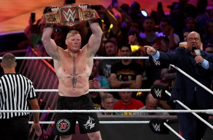 ICC offers WWE champion Brock Lesnar 2019 World Cup tickets | WWE चॅम्पियन ब्रॉक लेसनरला ICCकडून वर्ल्ड कप तिकीट ऑफर; धोनीवरील ट्विटची घेतली दखल