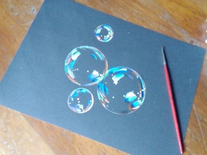 lockdown - DIy - bubble paint- stay at home activity. | ऍक्टिव्हिटी बबल्स हवेत तर उडवले, पण बबल्सचं चित्र काढलं का ? lockdown - DIy - bubble paint- stay at home activity. | ऍक्टिव्हिटी बबल्स हवेत तर उडवले, पण बबल्सचं चित्र काढलं का ?