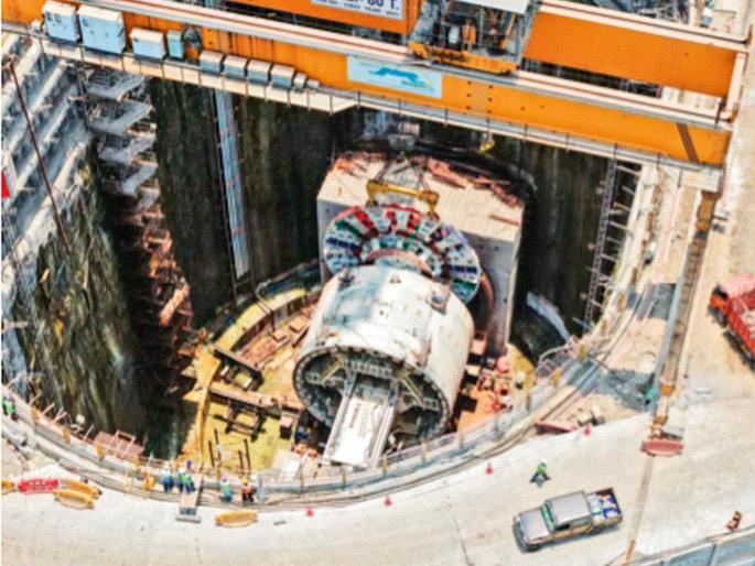 350-ton cutterhead for 'bullet train' in Vikhroli shaft | ‘बुलेट ट्रेन’साठी ३५० टनाचा कटरहेड विक्रोळी शाफ्टमध्ये 350-ton cutterhead for 'bullet train' in Vikhroli shaft | ‘बुलेट ट्रेन’साठी ३५० टनाचा कटरहेड विक्रोळी शाफ्टमध्ये