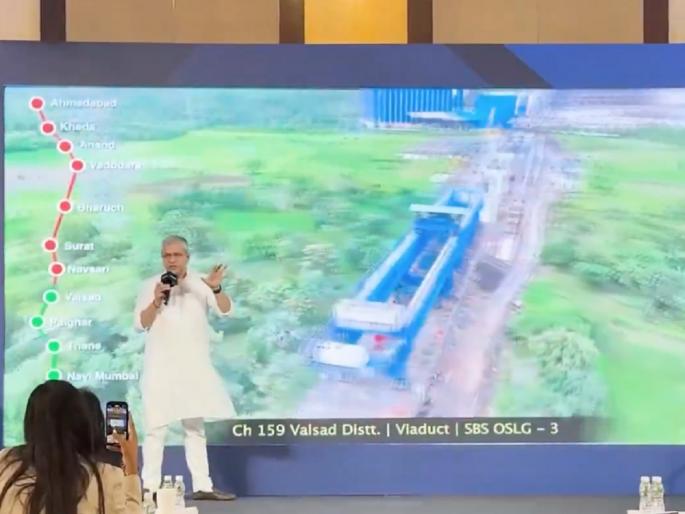 Mumbai-Ahmedabad Bullet Train: India will get its first bullet train in August 2027 | २०२७ मध्ये भारताला मिळणार पहिली बुलेट ट्रेन; आतापर्यंत किती काम झाले? पाहा Video... Mumbai-Ahmedabad Bullet Train: India will get its first bullet train in August 2027 | २०२७ मध्ये भारताला मिळणार पहिली बुलेट ट्रेन; आतापर्यंत किती काम झाले? पाहा Video...