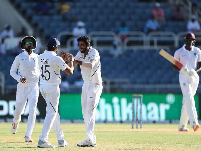 Bum..bum ... Bumrah, west indies all out on 117 runs, bumrah took 6 wicket | बुम..बुम...बुमराह, विंडीज सर्वबाद ११७ धावा : बुमराहने घेतले ६ बळी