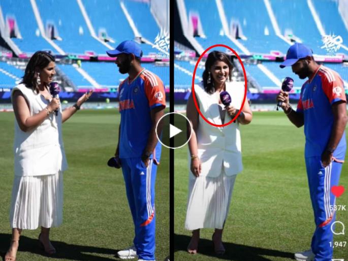 T20 World Cup 2024 Ind vs Pak Man of the match Husband Jasprit Bumrah interviewed by wife Sanjana Ganesan light comedy watch video | "आता ३० मिनिटांनी भेटू.."; मुलाखत घेणाऱ्या पत्नीला बुमराहचं उत्तर, त्यावर संजना म्हणाली...