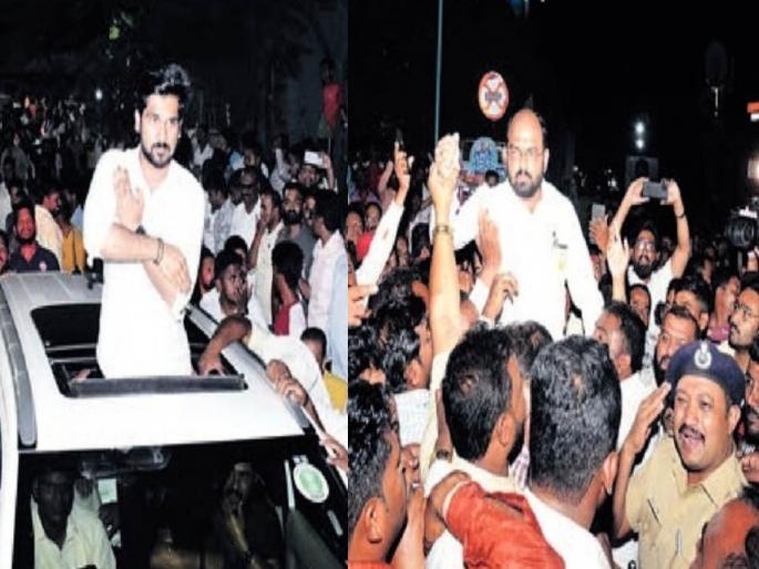In Kolhapur politics is going on between Satej Patil and Mahadevrao Mahadik over the Rajaram Cooperative Sugar Factory | सतेज-महाडिक संघर्ष बिंदू चौकात; कोल्हापुरात दोन्ही गट आमने-सामने, नेमकं काय घडलं? In Kolhapur politics is going on between Satej Patil and Mahadevrao Mahadik over the Rajaram Cooperative Sugar Factory | सतेज-महाडिक संघर्ष बिंदू चौकात; कोल्हापुरात दोन्ही गट आमने-सामने, नेमकं काय घडलं?