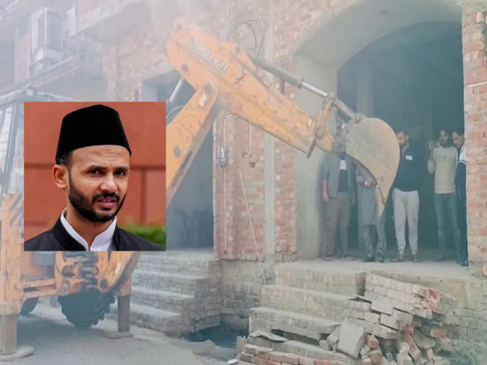 Bulldozers action on illegal steps at the house of Sambhal MP zia ur rahman burqin Uttar Pradesh | समाजवादी पक्षाचे खासदार झियाउर रहमान बुर्के यांच्या घरावर बुलडोझर कारवाई, कारण काय..? Bulldozers action on illegal steps at the house of Sambhal MP zia ur rahman burqin Uttar Pradesh | समाजवादी पक्षाचे खासदार झियाउर रहमान बुर्के यांच्या घरावर बुलडोझर कारवाई, कारण काय..?