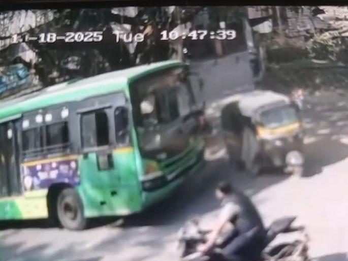Bus skidded despite handbrake: Uncontrolled accident of PMPML bus in Narhegaon | हँडब्रेक असूनही बस सरकली: नऱ्हेगावात पीएमपीएमएल बसचा अनियंत्रित अपघात Bus skidded despite handbrake: Uncontrolled accident of PMPML bus in Narhegaon | हँडब्रेक असूनही बस सरकली: नऱ्हेगावात पीएमपीएमएल बसचा अनियंत्रित अपघात