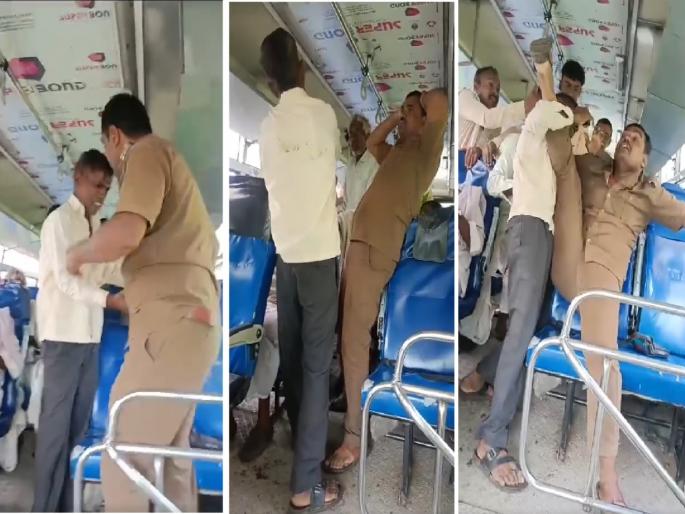 Conductor assaulted in bus over free ride; First offense in Kandahar under the new law | मोफत प्रवासावरून बसमध्ये वाहकास मारहाण; नवीन कायद्यानुसार कंधारमध्ये पहिला गुन्हा Conductor assaulted in bus over free ride; First offense in Kandahar under the new law | मोफत प्रवासावरून बसमध्ये वाहकास मारहाण; नवीन कायद्यानुसार कंधारमध्ये पहिला गुन्हा