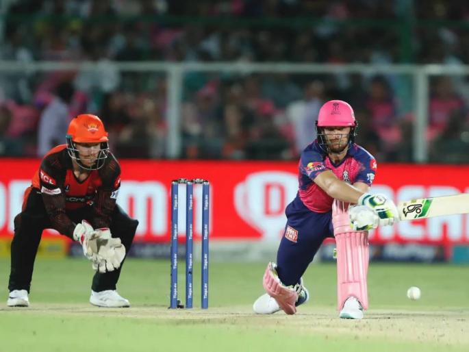 IPL 2023 RR vs SRH Live Jos Buttler misses century but shines with Sanju Samson in Batting Rajasthan Royals highest score at stadium | Jos Buttler IPL 2023: राजस्थानचा 'जोश' High... बटलरचं शतक थोडक्यात हुकलं, पण संजूच्या साथीने हैदराबादला चोपलं!