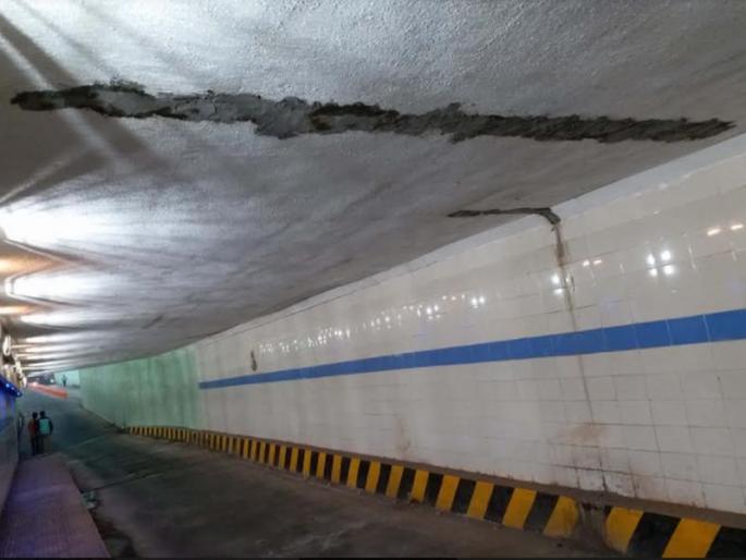 Threats to the suburban traffic route; In October 2017 it was a public holiday | भुयारी वाहतुक मार्गाला लागली गळती; आॅक्टोबर २०१७ मध्ये झाले होते लोकार्पण Threats to the suburban traffic route; In October 2017 it was a public holiday | भुयारी वाहतुक मार्गाला लागली गळती; आॅक्टोबर २०१७ मध्ये झाले होते लोकार्पण