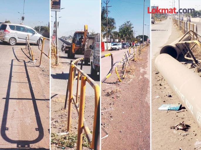 Hey bhai, jara dekh ke...; the safety nets on Beed bypass have become dangerous | ए भाय, जरा देखके चलो; बीड बायपासवर सुरक्षेसाठीच्या जाळ्याच धोकादायक बनल्या Hey bhai, jara dekh ke...; the safety nets on Beed bypass have become dangerous | ए भाय, जरा देखके चलो; बीड बायपासवर सुरक्षेसाठीच्या जाळ्याच धोकादायक बनल्या