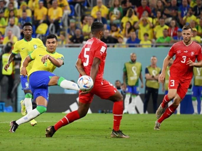 Brazil advance to the knockout stage, beating Switzerland 1-0 | Fifa Football World Cup: ब्राझीलचा बाद फेरीत प्रवेश, स्वित्झर्लंडला १-० ने नमवले Brazil advance to the knockout stage, beating Switzerland 1-0 | Fifa Football World Cup: ब्राझीलचा बाद फेरीत प्रवेश, स्वित्झर्लंडला १-० ने नमवले