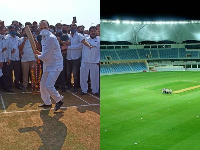 Ajit pawar's real shot on the home pitch too, this MLA bowled | अजितदादांची होमपीचवरही तुफान फटकेबाजी, या आमदारानं केली बॉलिंग