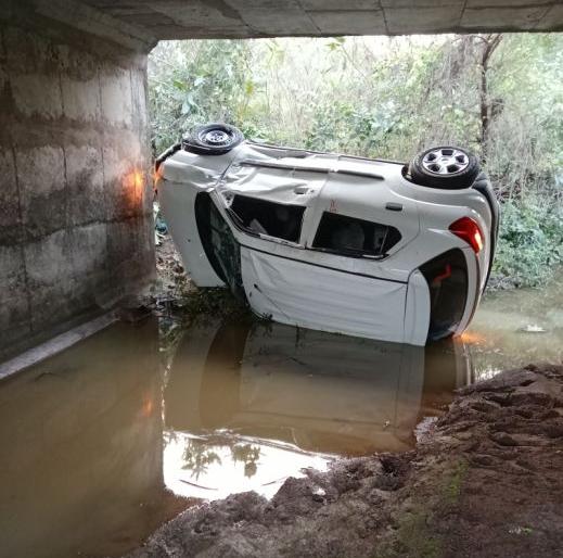 Bhardhaw's car went out of control and crashed into Nala; Five seriously injured | भरधाव कार अनियंत्रित होऊन नाल्यात कोसळली; पाच गंभीर जखमी Bhardhaw's car went out of control and crashed into Nala; Five seriously injured | भरधाव कार अनियंत्रित होऊन नाल्यात कोसळली; पाच गंभीर जखमी