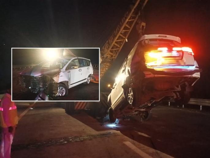 A speeding car overturned on Samruddhi Highway after a tire burst; Woman dies, five passengers injured | समृद्धी महामार्गावर भरधाव कार टायर फुटल्याने उलटली; महिलेचा मृत्यू,पाच प्रवासी जखमी A speeding car overturned on Samruddhi Highway after a tire burst; Woman dies, five passengers injured | समृद्धी महामार्गावर भरधाव कार टायर फुटल्याने उलटली; महिलेचा मृत्यू,पाच प्रवासी जखमी