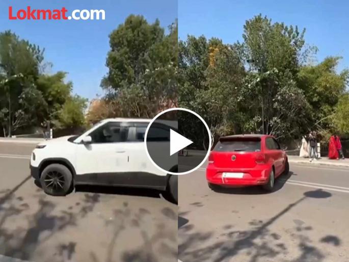 Car stunts cost money! Police teach two people a lesson in Baramati, case registered | कारची स्टंटबाजी पडली महागात! बारामतीत दोघांना पोलिसांनी शिकवला धडा, गुन्हा दाखल Car stunts cost money! Police teach two people a lesson in Baramati, case registered | कारची स्टंटबाजी पडली महागात! बारामतीत दोघांना पोलिसांनी शिकवला धडा, गुन्हा दाखल