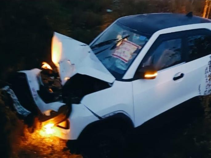 Driver's nap hits car-bike; Airbags save car passenger, biker dies | चालकाच्या डुलकीने कार-दुचाकीला धडकली;एअरबॅगने कारमधले बचावले, दुचाकीस्वाराचा मृत्यू