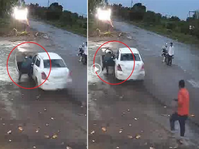 Waiter kidnapped by trio who fled in car without paying bill, held hostage overnight in Beed | बिल न देता कारमधून पळून जाणाऱ्या तिघांनी वेटरला फरफटत नेले, रात्रभर ठेवले ओलिस Waiter kidnapped by trio who fled in car without paying bill, held hostage overnight in Beed | बिल न देता कारमधून पळून जाणाऱ्या तिघांनी वेटरला फरफटत नेले, रात्रभर ठेवले ओलिस