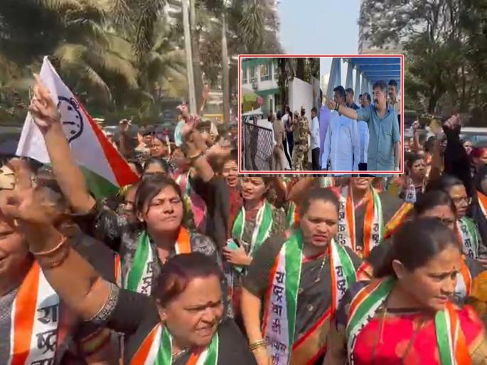 Mokka on Mahesh Aher; Congress-Nationalist's Women Aggressive in thane | महेश आहेरवर मोक्का लावा; काँग्रेस-राष्ट्रवादीच्या महिला आक्रमक Mokka on Mahesh Aher; Congress-Nationalist's Women Aggressive in thane | महेश आहेरवर मोक्का लावा; काँग्रेस-राष्ट्रवादीच्या महिला आक्रमक