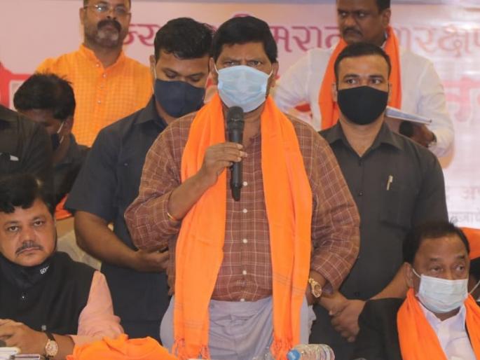 Maratha Reservation : 'Narayan Rane is the name of the coin of the Maratha community', ramdas athavale | Maratha Reservation : 'जे आहे मराठा समाजाचे खणखणीत नाणे, त्याचं नाव नारायण राणे'