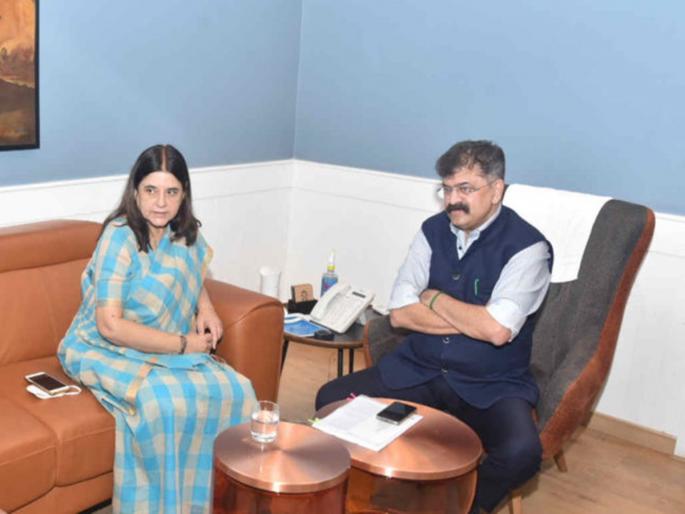 ... So Maneka Gandhi met, Minister Jitendra Awhad said because | ... म्हणून मनेका गांधींनी भेट घेतली, मंत्री आव्हाडांनी सांगितलं राज'कारण' ... So Maneka Gandhi met, Minister Jitendra Awhad said because | ... म्हणून मनेका गांधींनी भेट घेतली, मंत्री आव्हाडांनी सांगितलं राज'कारण'