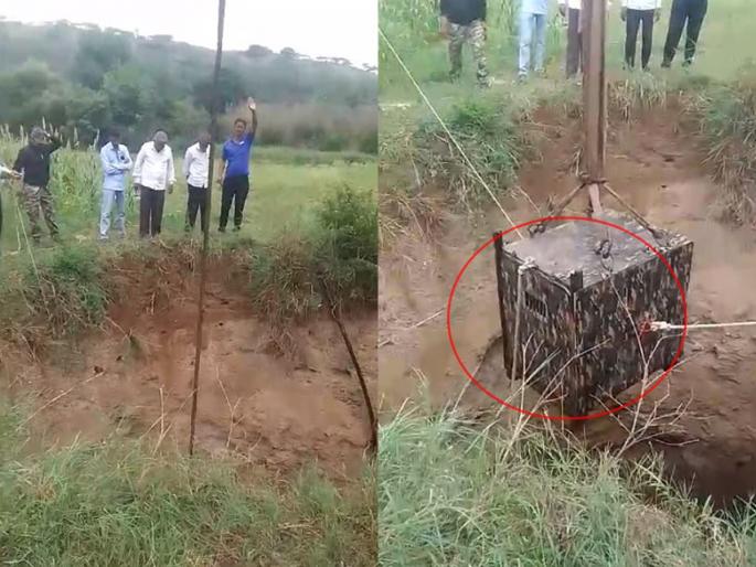 Leopard in search of water fell into well, rescued by forest department | पाण्याच्या शोधातील बिबट्या पडला विहिरीत, वनविभागाची धाव अन् सुटका Leopard in search of water fell into well, rescued by forest department | पाण्याच्या शोधातील बिबट्या पडला विहिरीत, वनविभागाची धाव अन् सुटका
