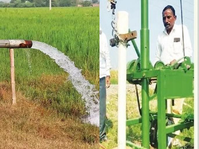 Tractor driven machine for removing electric pump from a bore well made by a farmer | शेतकऱ्याची डोक्यालिटी, बोअरवेलमधील मोटार काढण्याचे भन्नाट यंत्र बनवले Tractor driven machine for removing electric pump from a bore well made by a farmer | शेतकऱ्याची डोक्यालिटी, बोअरवेलमधील मोटार काढण्याचे भन्नाट यंत्र बनवले